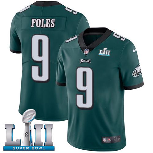Youth Philadelphia Eagles #9 Foles Green Limited 2018 Super Bowl NFL Jerseys->->Youth Jersey
